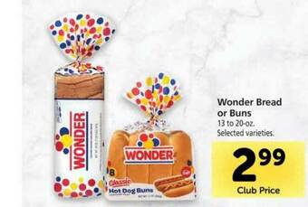 Vons Wonder Bread Or Buns offer