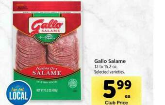 Vons Gallo Salame offer