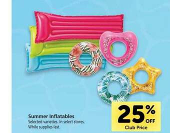 Vons Summer Inflatables 25% Off offer