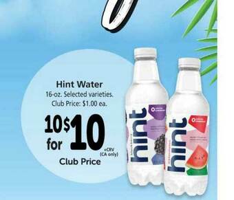 Vons Hint Water offer