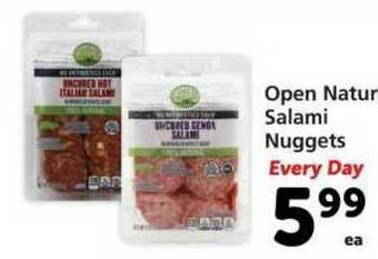Vons Open Nature® Salami Nuggets offer
