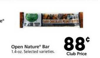 Vons Open Nature® Bar offer