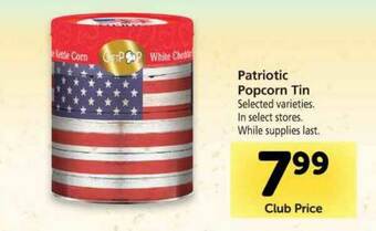 Vons Patriotic Popcorn Tin offer