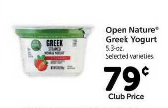 Vons Open Nature® Greek Yogurt offer