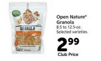 Vons Open Nature® Granola offer