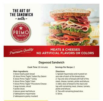 Vons Dagwood Sandwich offer