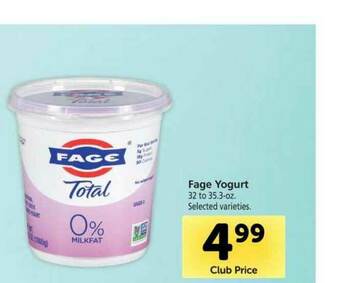 Vons Fage Yogurt offer