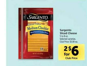 Vons Sargento Sliced Cheese offer