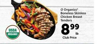 Vons O Organics® Boneless Skinless Chicken Breast Tenders offer