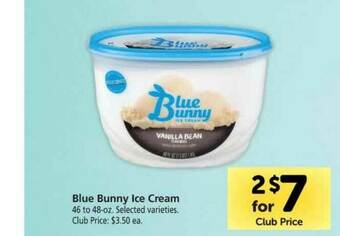 Vons Blue Bunny Ice Cream offer