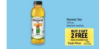 Vons Honest Tea offer
