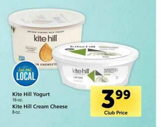 Vons Kite Hill Yogurt, Kite Hill Cream Cheese offer