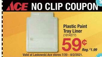 Ace Hardware Plastic Paint Tray Liner offer