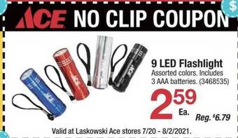 Ace Hardware 9 Led Flashlight offer
