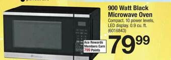 Ace Hardware 900 Watt Black Microwave Oven offer