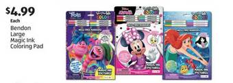 Aldi Bendon Large Magic Ink Coloring Pad offer
