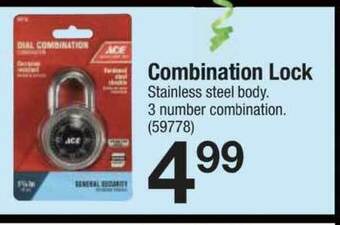 Ace Hardware Combination Lock offer