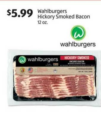 Aldi Wahlburgers Hickory Smoked Bacon 12 Oz. offer