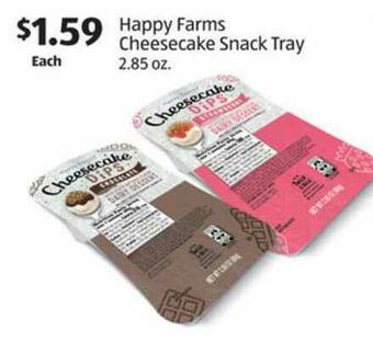 Aldi Happy Farms Cheesecake Snack Tray 2.85 Oz. offer