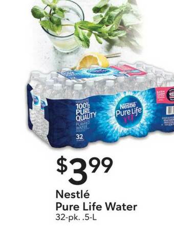 Publix Nestlé Pur Life Water 32-pk. offer