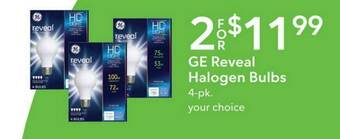 Publix Ge Reveal Halogen Bulbs 4-pk. offer