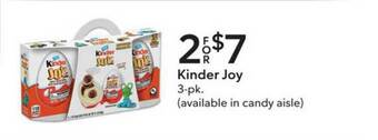 Publix Kinder Joy 3-pk. offer