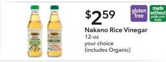 Publix Nakano Rice Vinegar 12-oz offer