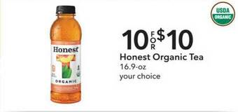 Publix Honest Organic Tea 16.9-oz offer