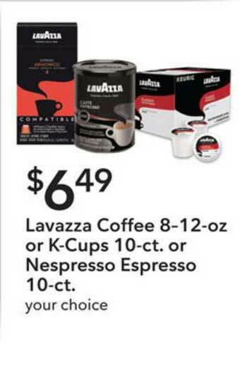 Publix Lavazza Coffee 8-12-oz Or K-cups 10-ct. Or Nespresso Espresso 10-ct. offer