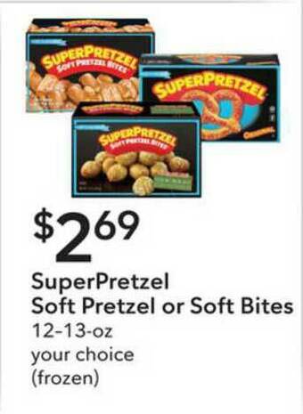 Publix Superpretzel Soft Pretzel Or Soft Bites 12-13-oz offer