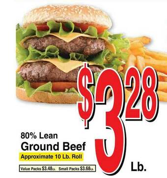 Super Saver 80% Lean Ground Beef offer