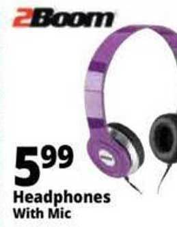 Ocean State Job Lot 2boom headphones with mic offer