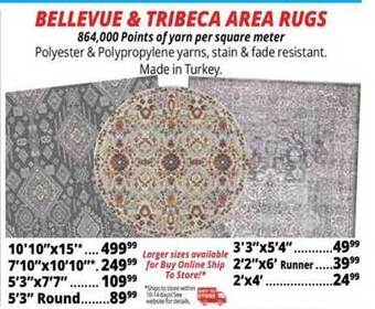 Ocean State Job Lot Bellevue & tribeca area rugs offer
