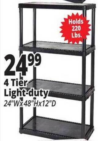 Ocean State Job Lot 4 tier light-duty offer