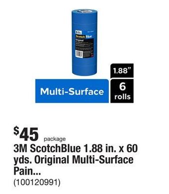 The Home Depot 3m scotchblue 1.88 in. x 60 yds. original multi-surface painter's tape (6-pack) offer