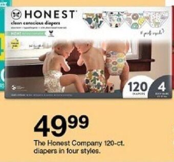 Target The Honest Company 120- ct. diapers in four styles. offer