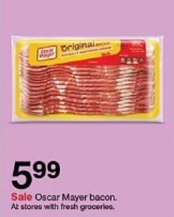 Target Oscar Mayer bacon. offer