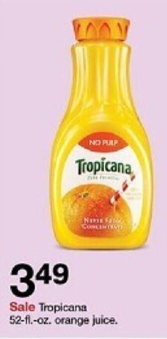 Target Tropicana 52-fl.-oz. orange juice. offer