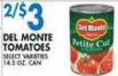Associated Del monte tomatoes offer