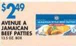 Associated Avenue a jamaican beef patties offer
