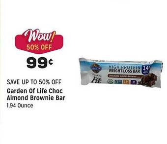 Grocery Outlet Garden of life choc almond brownie bar offer