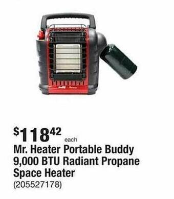 The Home Depot Mr. heater portable buddy 9,000 btu radiant propane space heater offer