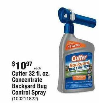 The Home Depot Cutter 32 fl. oz. concentrate backyard bug control spray offer