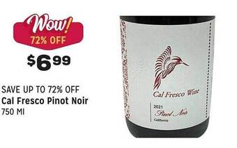 Grocery Outlet Cal fresco pinot noir offer