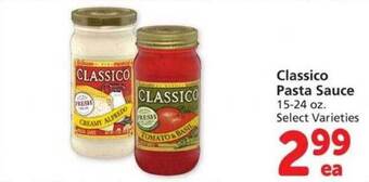 Safeway Classico pasta sauce offer