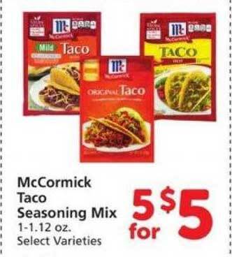 Safeway Mccormick taco seasoning mix offer