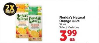 Safeway Florida's natural orange juice offer