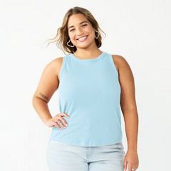 Kohl's Juniors' plus size so® ribbed high-neck tank offer