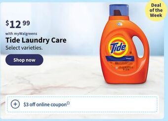 Walgreens Tide laundry care offer