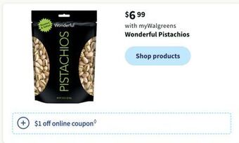 Walgreens Wonderful pistachios offer